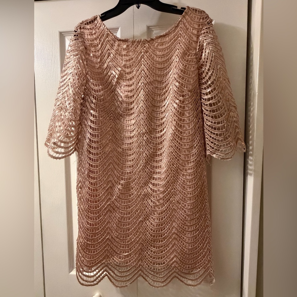 Gianni Bini Rose Gold Mini Dress Size M